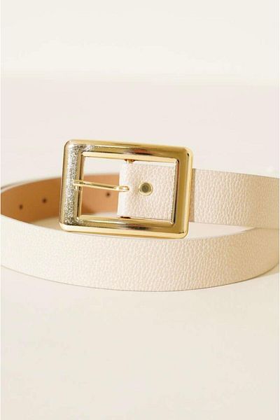 Desre Moda Rectangular Buckle Gold Buckle Women's Belt Trouser Belt Dress Belt Shirt Belt Pulls Belt
