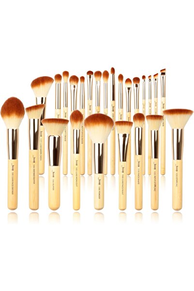 Jessup مجموعة أدوات مكياج احترافية من الخيزران، مكونة من 25 قطعة، كريم أساس، بودرة، أحمر خدود، وعين، T135