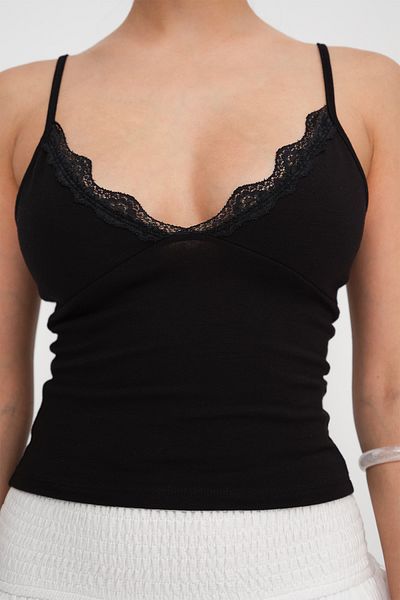 Addax Lace Collar Undershirt A1629