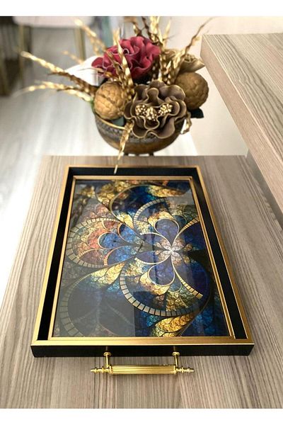 Mirsa Global Patterned Tea Tray, Luxury Tea Tray, Presentation Tray
