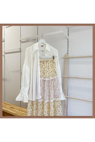 Faya Boutique Fusta din șifon florală de primăvară
