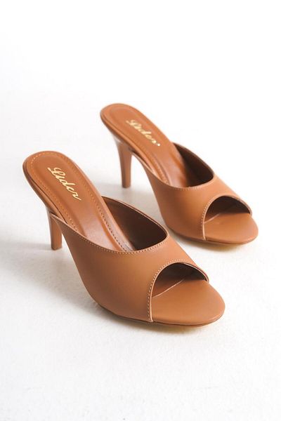 LDR Women's Thin Heeled Open Toe Slippers