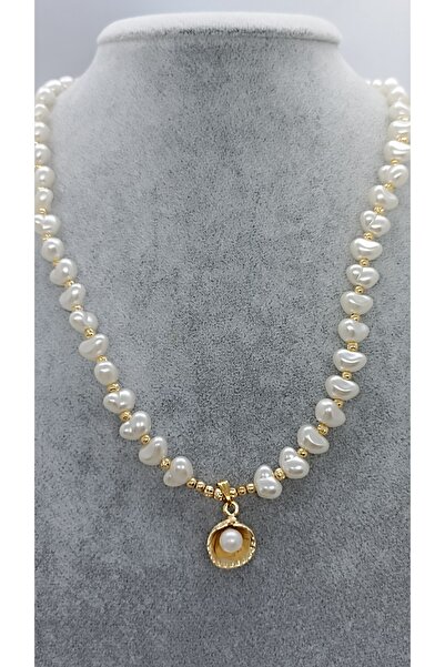 NETİCE ÖYLEK Neti̇ce Öylekdeniz Shell Clam Pearl Necklace