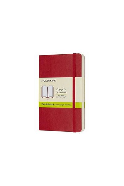 Moleskine Copertă moale 13x21 Caiet roșu (Fără linii)