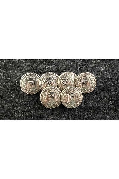 KULMAÇ AKSESUAR Silver Blazer Jacket Button (Series of 6)