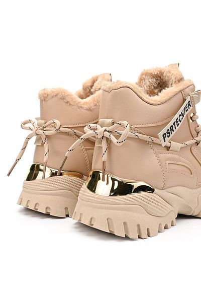 Tmall Pantofi sport de dama,Cu interior imblanit,D1336,Kaki