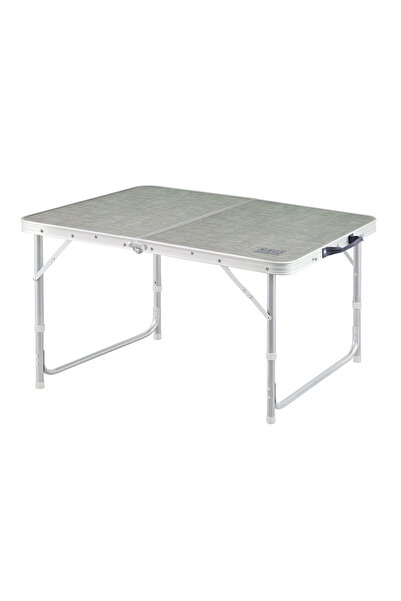 HAEGS Portatif Kamp Masası, 2 Yükseklik Ayarlı, Katlanır Alüminyum Piknik Masası 90x50 Kumaş Desenli