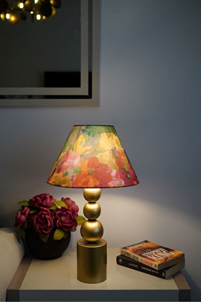 retro home design Özel Eskitme Ayaklı Baskı Kumaş Konik Çiçek Desenli Dekorat...