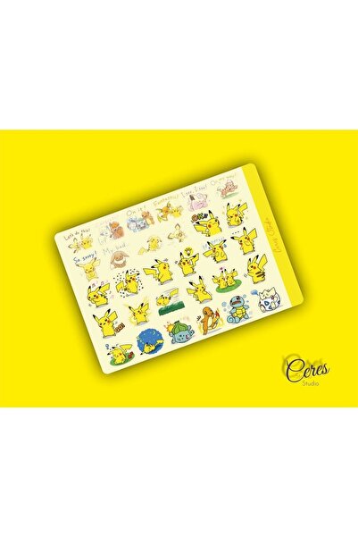Ceres Studio Pokemon Sticker - Aynı Sayfadan 2 Adet Toplam 60 Etiket