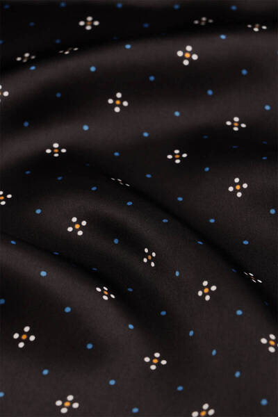 Bursa İpek Ανδρικό μεταξωτό κασκόλ με καφέ σχέδιο