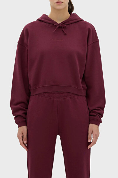 LES BENJAMINS Kapüşonlu % 100 Pamuk Crop Fit Sweat SWEAT LB23FWESSFUHD