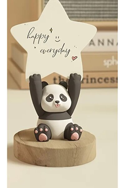 evdeki atölyem Panda Notluk/not Tutucu /kartvizitlik /biblo,el Yapımı 5.5x5 C...