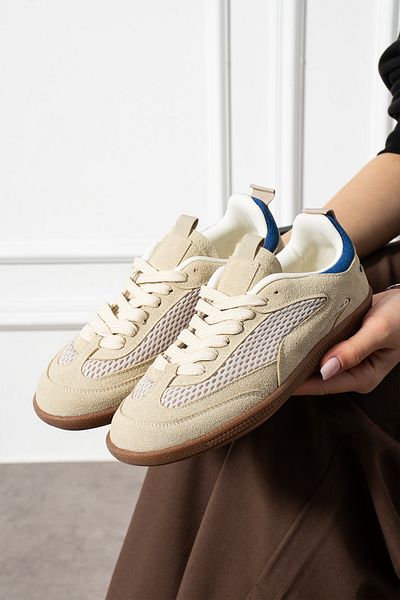 DESPİNA Καφέ Suede Detailed Mesh Unisex Casual αθλητικά παπούτσια – Άνετο και μοντέρνο σχέδιο