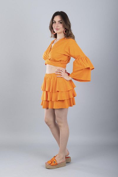 Bonitas Beachwear Fusta din bumbac Portocaliu