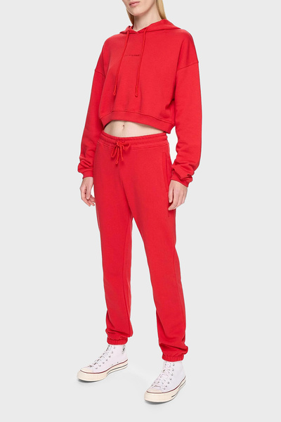 LES BENJAMINS Hanorac Crop Fit din bumbac cu glugă SWEAT LB24FWESSFUHD
