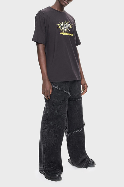 LES BENJAMINS Pamuklu Relaxed Fit Bisiklet Yaka T Shirt Erkek T SHİRT LB24FWE...