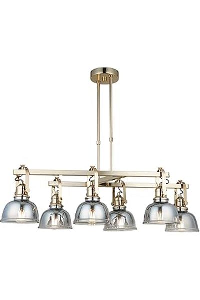 Mu Art Ahşap Lucea Lumo 6 Li Gold Row Chandelier 6Xe27