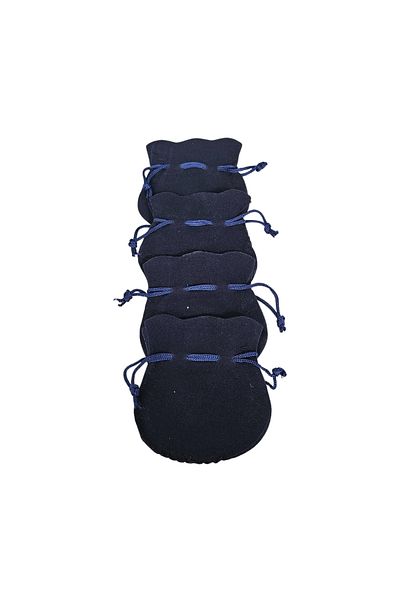 ÖZER KUTU Velvet Pouch Navy Blue 100 Pieces 8X9 (2) Size Jewelry, Gold Pouch (String & Drawstring)