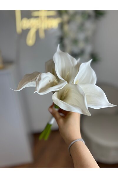 VİYA Sade Gala Gelin Buketi Atmalık Gelin Çiçeği Damat Yaka Çiçeği Hediye