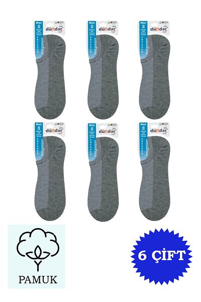 Dündar Men's Cotton Sneaker Socks 6 Pack