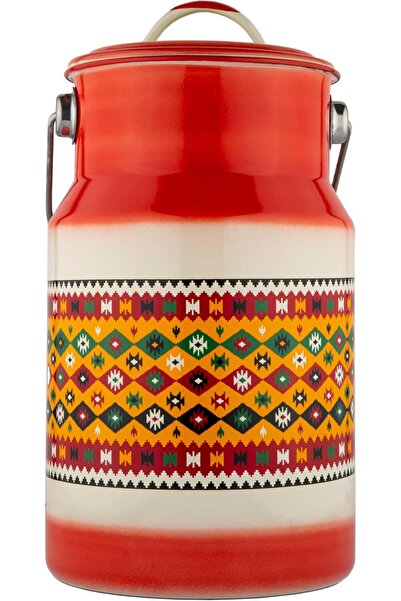 Generic Al Saif Enamel-Coated Butter Dish - 2L, Bedouin Pattern, Multiple Colors