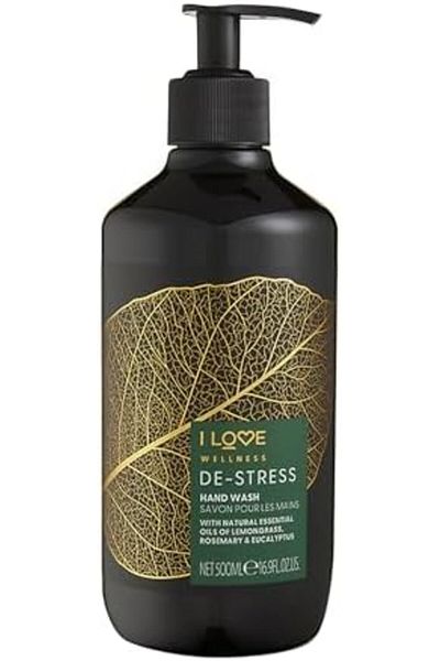 I Love Wellness De-Stress Hand Wash - Hydrating Hand Soap with Essential Oils - Naturally Fragranced