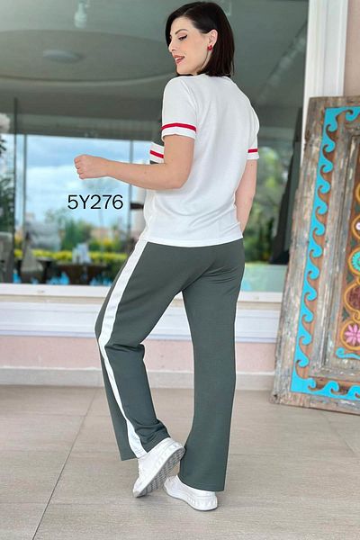 İnce Topuk Striped Modal Fabric Suit 5Y276