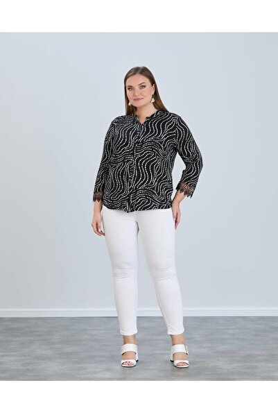 wearon tekstil Women Viscos Fabric Mother Large Size Shirt Combed