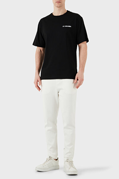 LES BENJAMINS Ανδρικό μπλουζάκι με στάμπα, χαλαρή εφαρμογή, βαμβακερό λαιμόκοψη T SHIRT LB25SSUNLMUTS