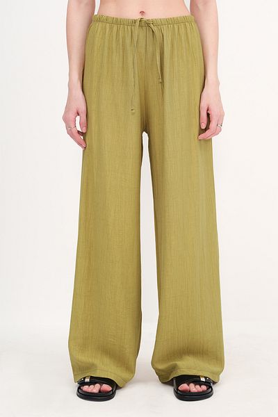 Addax Wide Leg Trousers with Tied Waistband Pn10450