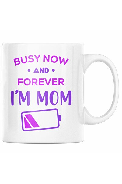 OEM Εξατομικευμένη λευκή κούπα "Απασχολημένη τώρα και για πάντα, είμαι μαμά",...