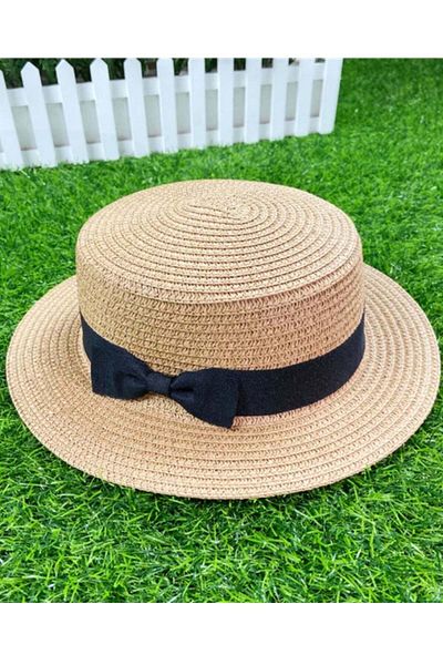 Generic Vitacelli Straw Sun Hat for Women, Girls Cute Summer Beach Cap Foldable Visor Floppy Wide Brim with