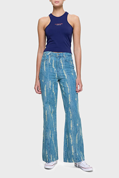 LES BENJAMINS Λεπτή εφαρμογή με λαιμόκοψη με λογότυπο TOP LB25SSUNLFUTN