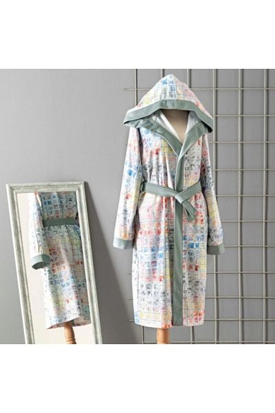 Taç Bathrobe with hood TAC, size L/XL, Charmian Multicolor