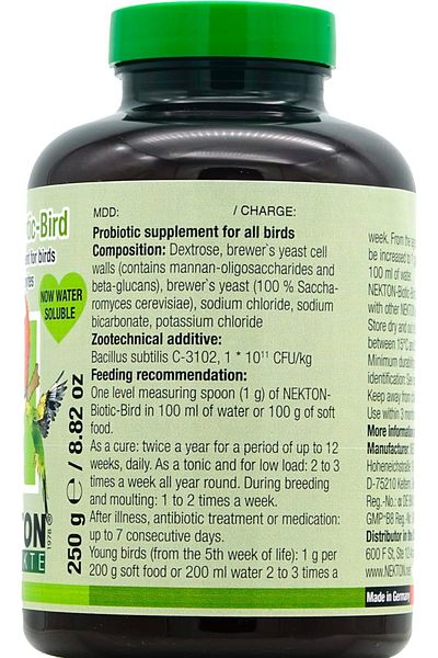 Nekton -Biotic-Bird 250 Gram Probiotic for Birds (9oz)