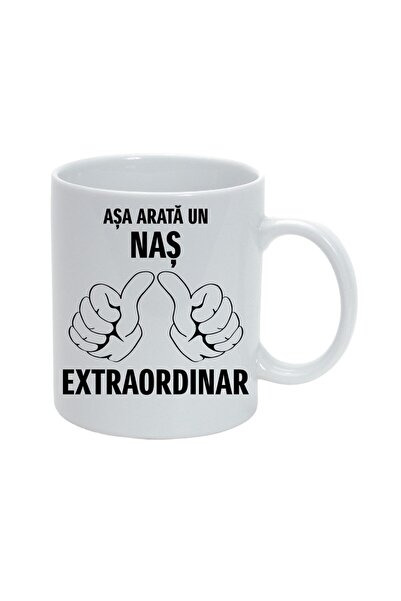 OEM Cana albă personalizată „Așa arată un nas extraordinar”, INOVATIX®. 330 ml
