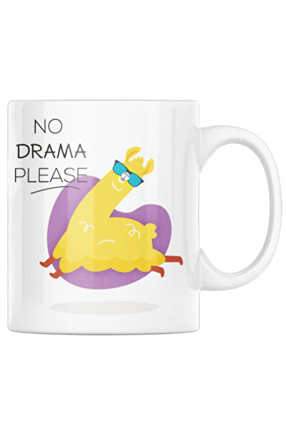OEM Cană albă personalizată „Fără dramă, vă rog”, INOVATIX®. 330 ml