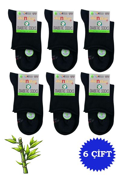 Dündar Women's Bamboo Four Seasons Diabetic Conch Booties 6 Pcs