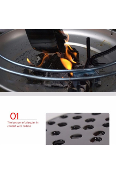 Generic Charcoal starter pot barbeque BBQ grill with wood handle portal