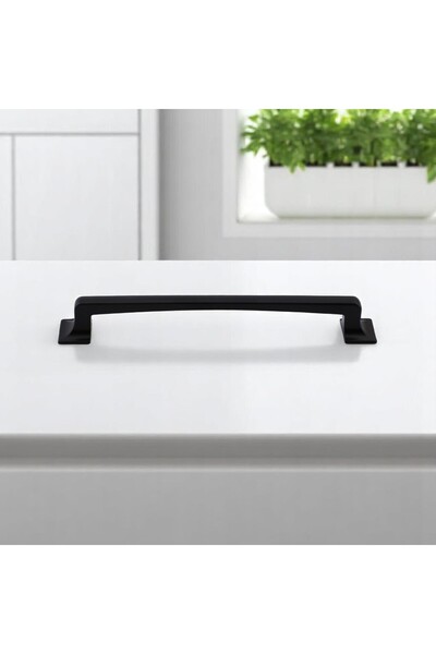 Badem10 Pelikan Metal Black 160 mm Furniture Kitchen Drawer Cabinet Door Handle Handle Handle Handle