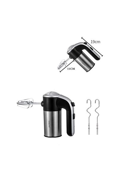 SOKANY Lh-952 Hand Mixer, 800w, 5 Speed Settings, Black/stainless Steel