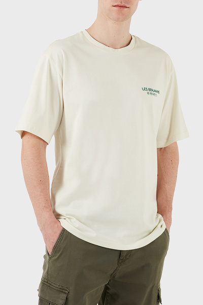 LES BENJAMINS Ανδρικό μπλουζάκι με στάμπα, χαλαρή εφαρμογή, βαμβακερό λαιμόκοψη T SHIRT LB25SSUNLMUTS