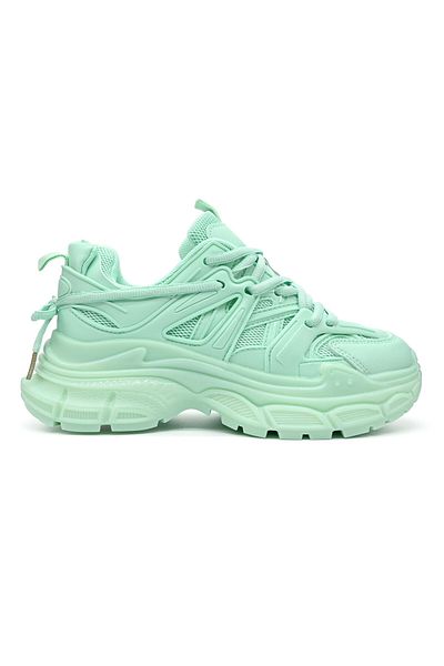 Tmall Pantofi sport pentru femei, cu inserții de plasă, D1343, verde deschis