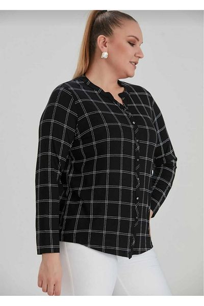 wearon tekstil Women Viscos Fabric Mother Large Size Shirt Combed