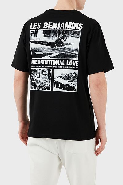 LES BENJAMINS Мъжка тениска с щампа, свободна кройка и кръгло деколте, памучна, LB25SSUNLMUTS
