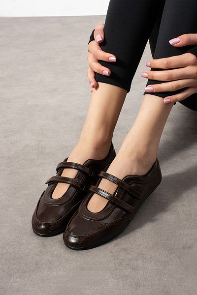 DESPİNA Elvi̇s Claret Red Women's Ballerinas – Orthopedic Comfortable Sole, Stylish Daily and Office Shoes
