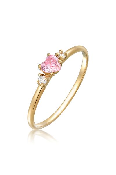 ELLI Verlobungsring für Damen – Herz-Zirkoniumkristall, 925er Sterlingsilber