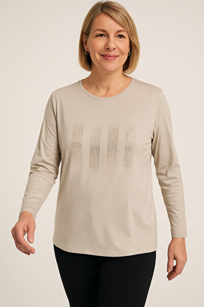 detay örme Anne Bluzu Battal %60 Pamuk Garantili