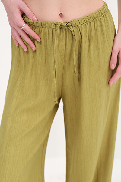 Addax Belden İp Bağlamalı Wide Leg Pantolon PN10450