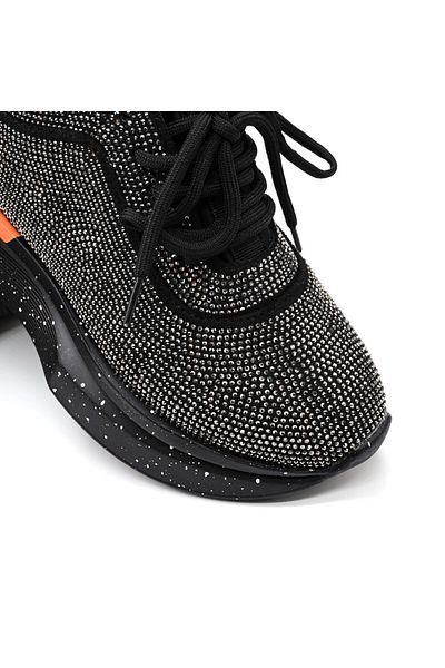 Tmall Women's Sports Shoes, Made Of Textile With Rhinestones, D1365, Gray
